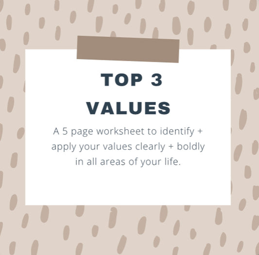 3 Top Values Worksheet